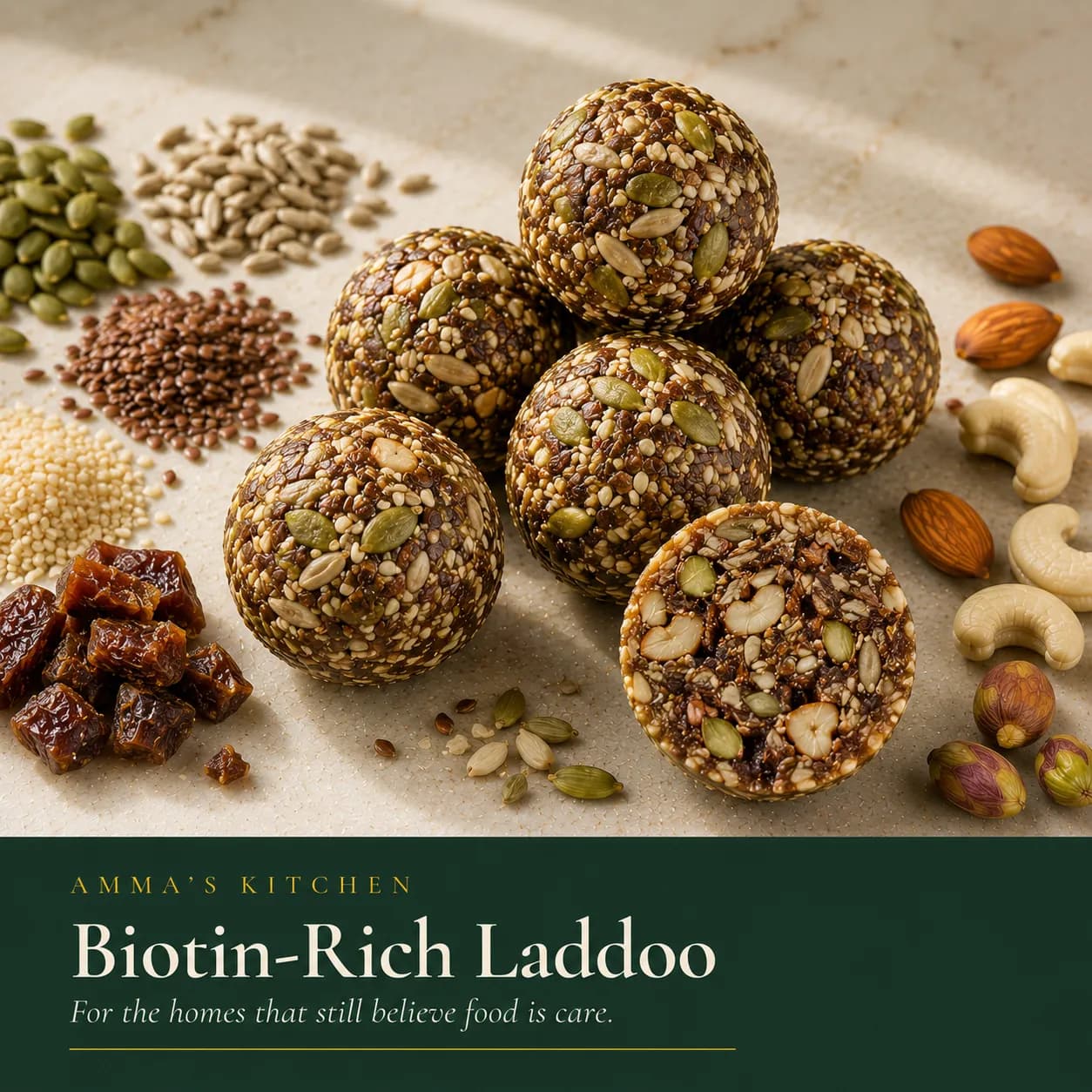 Biotin-Rich Laddoo | Hair & Skin | Our Inspiration