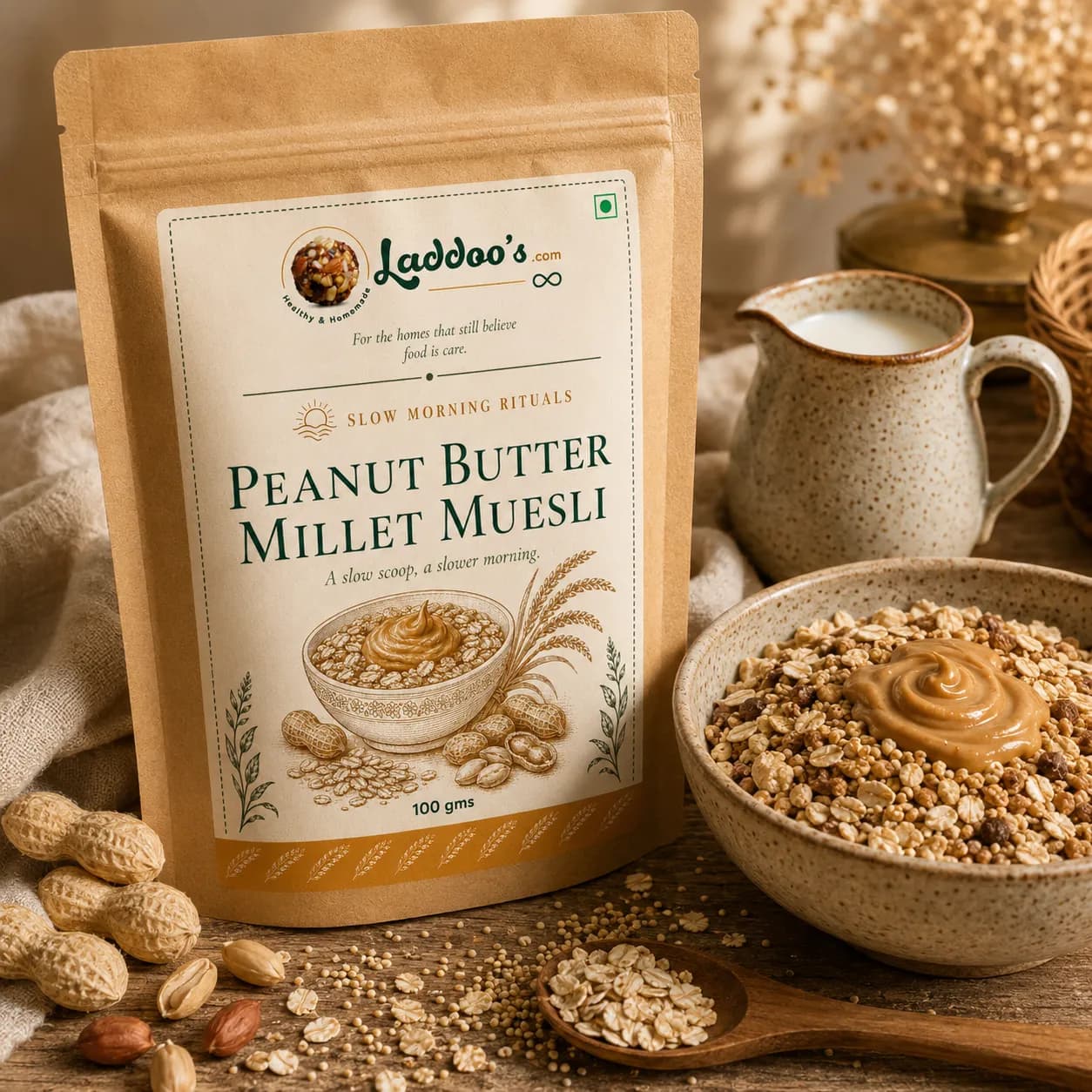 Peanut Butter Millet Muesli