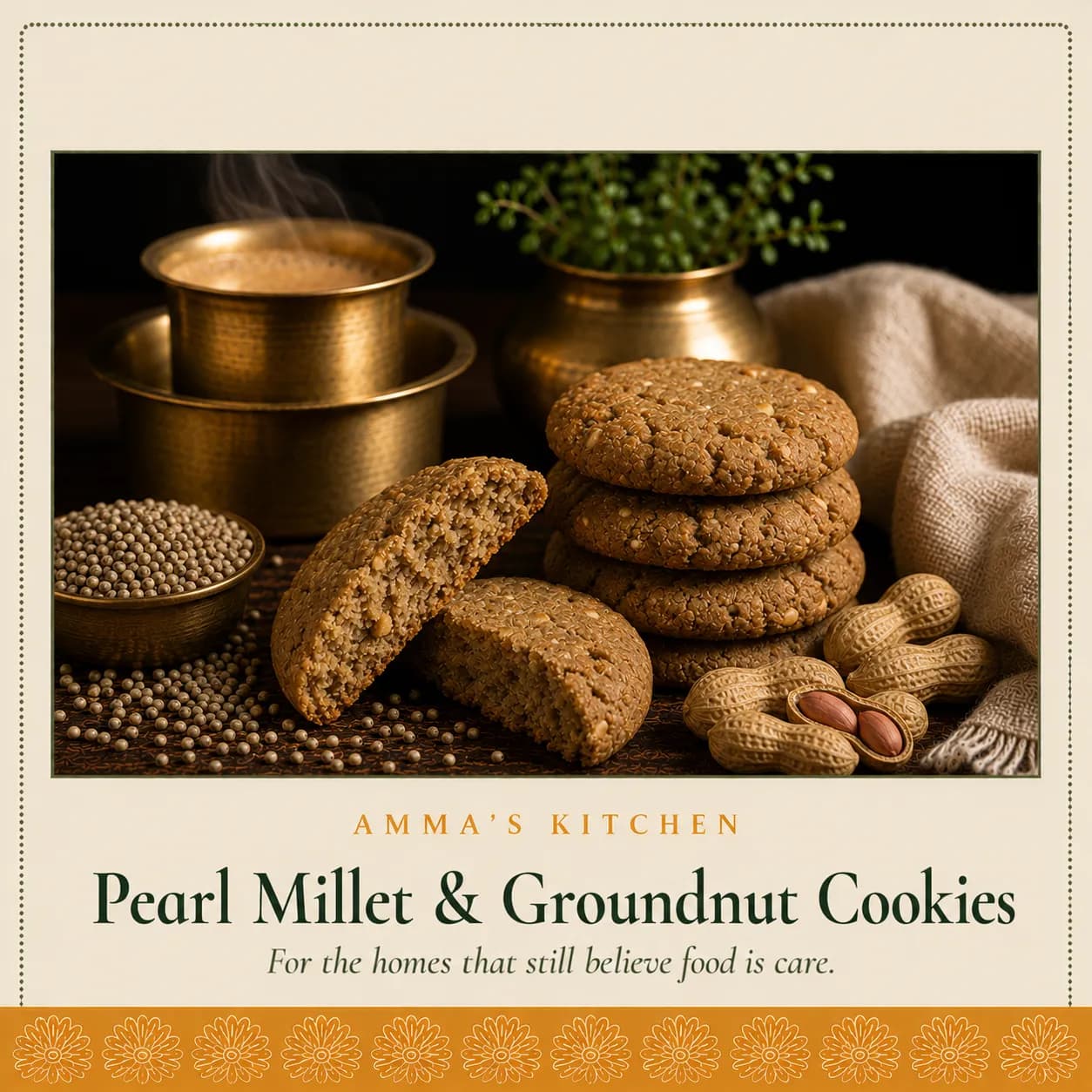 Pearl Millet & Groundnut Cookies | Iron-Rich
