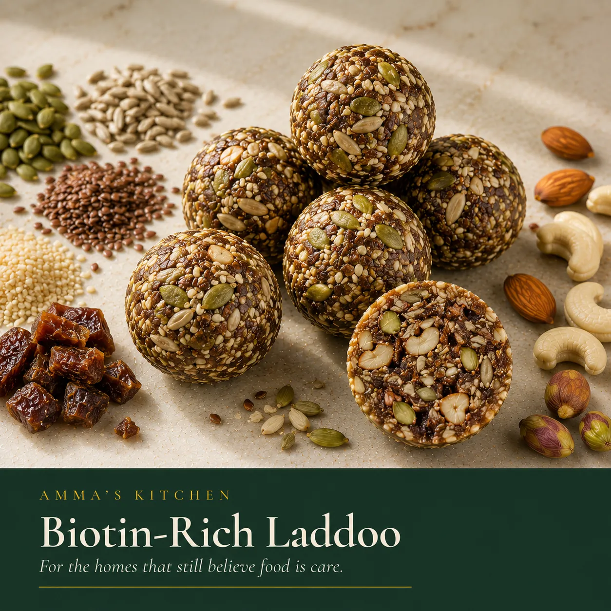 Biotin-Rich Laddoo | Hair & Skin | Our Inspiration