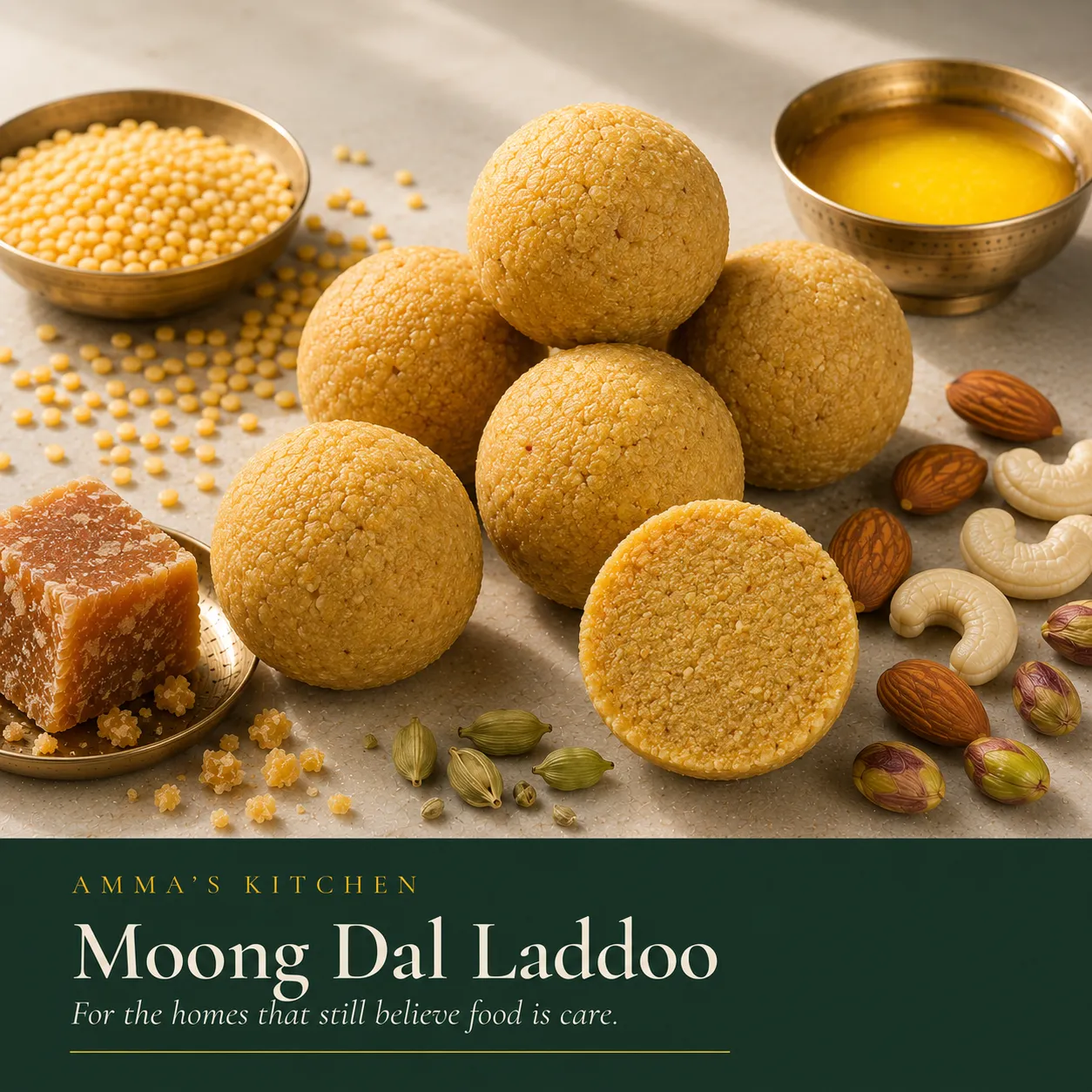 Moong Dal Laddoo | Easy-Digest | For Little Ones