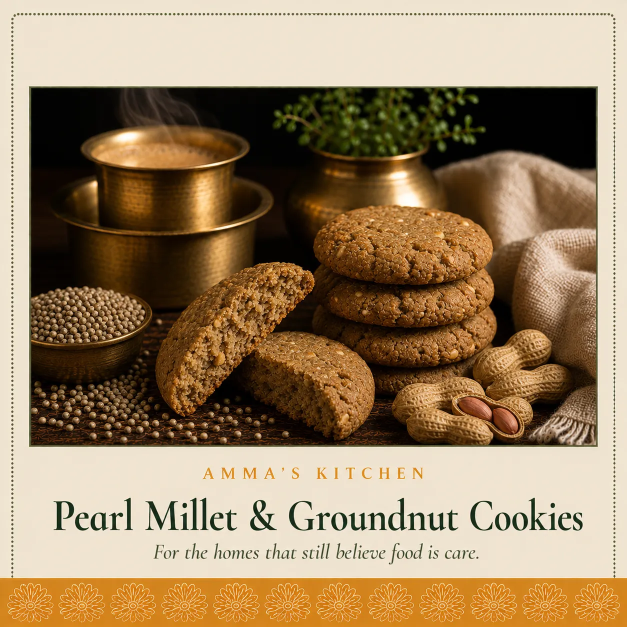 Pearl Millet & Groundnut Cookies | Iron-Rich